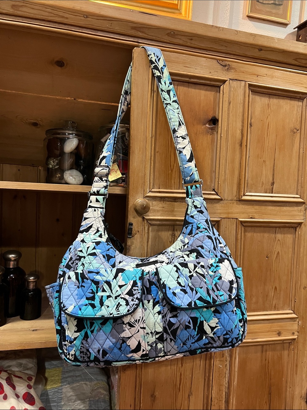 Vera Bradley Cargo Sling in Retired Camo Floral Pattern